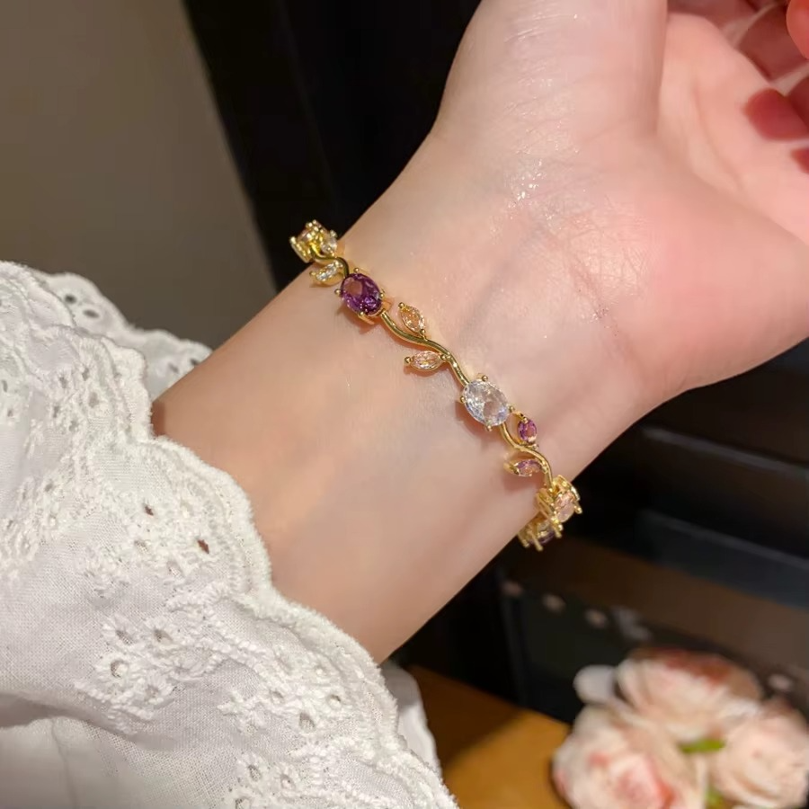 Luxury Women's Tulip Flower Bracelet