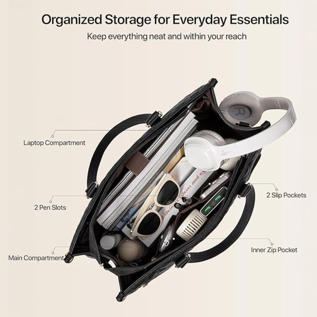 Luxe Office Tote Bag (FREE Wallet Included)